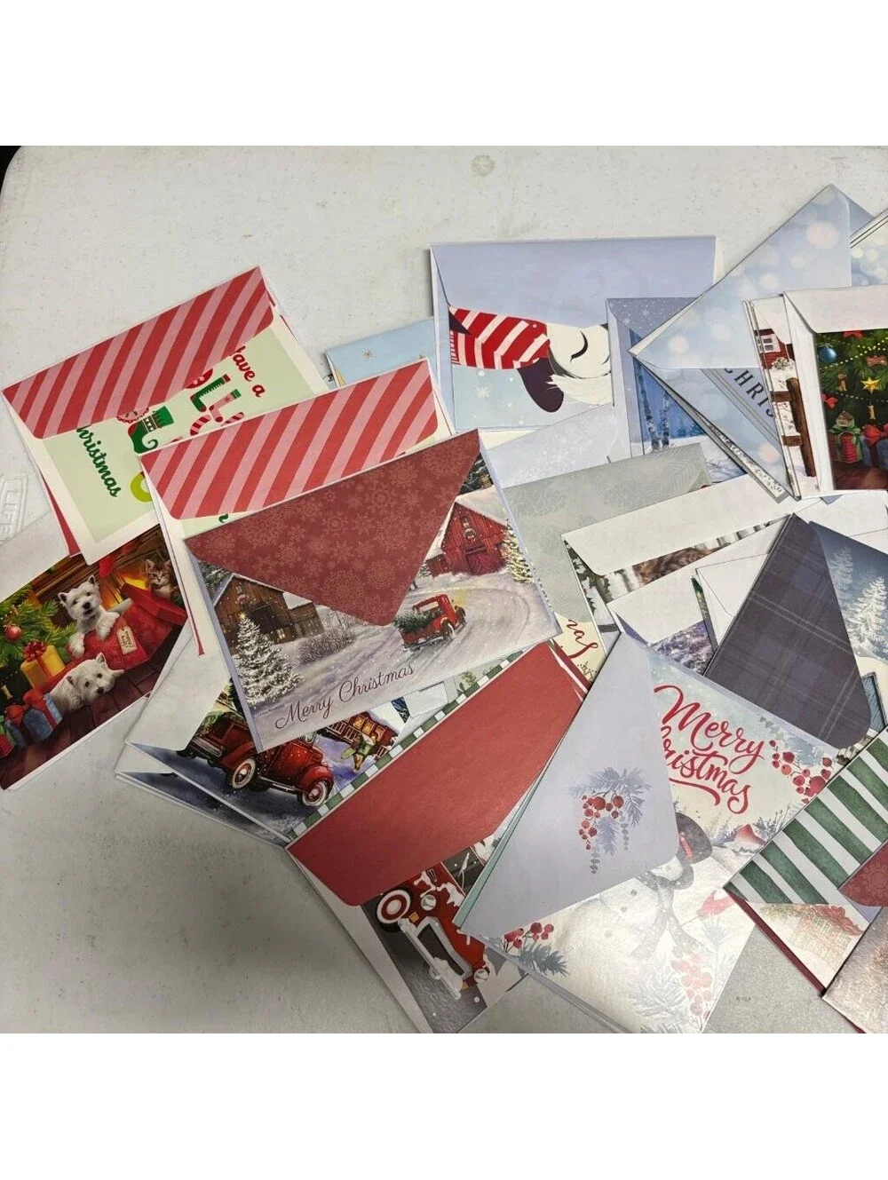 Huge Lot of Assorted Greeting Cards Christmas Birthday Holiday with Envelopes